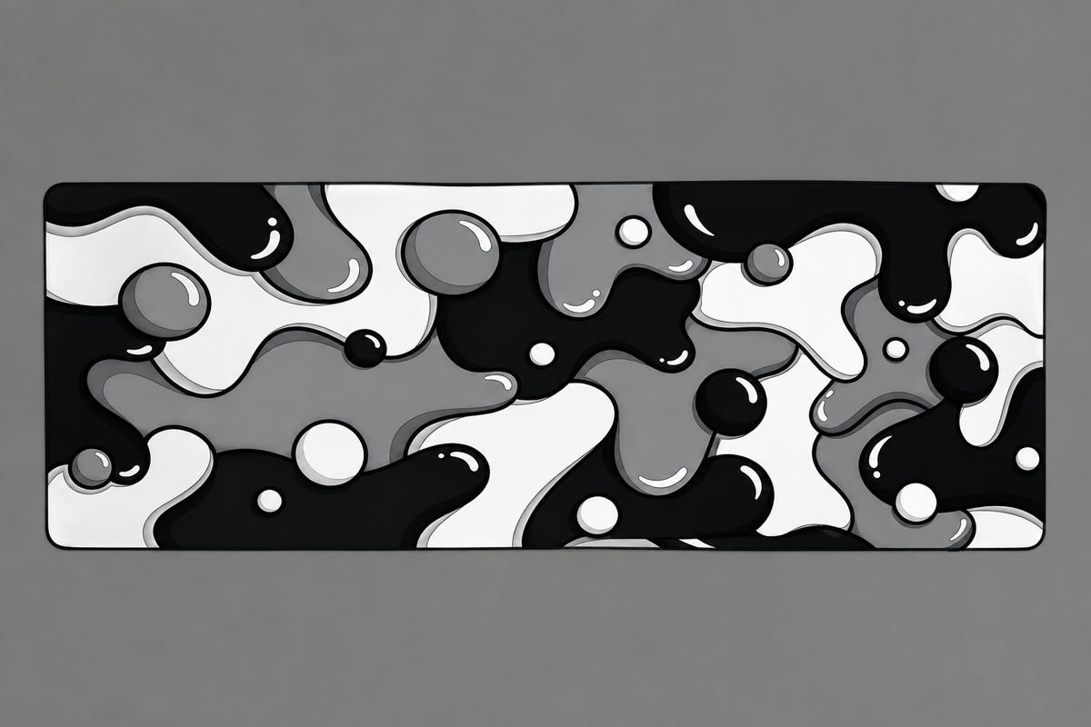 ShogunDesk Black And White Stips